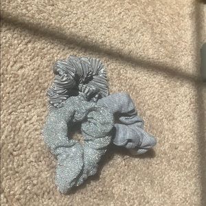 Grey and silver scrunches for $3.99 one size only